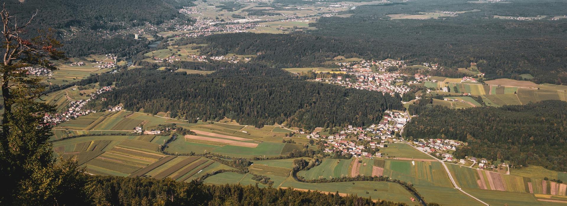 Razgledni vrhovi: topliška dolina s Sedlate gorice (817 m)