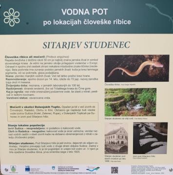 Vodna pot, informativna tabla